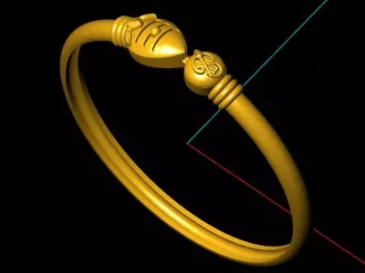 murugan vel baby bangle bracelets 3D print model