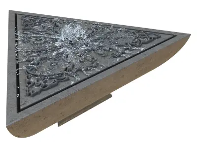 Table fountain set 3D model