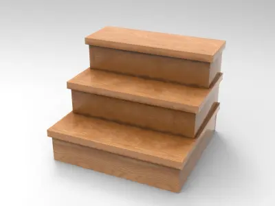 Huka Stair Low-poly 3D model