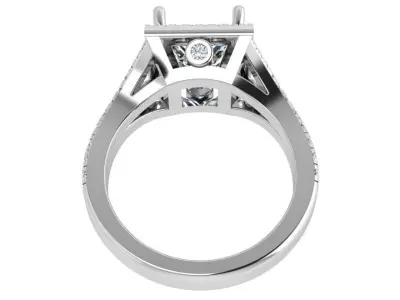 Square Halo Split Shank Ring 4467 3D print model