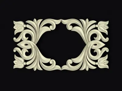 Central decor ornament for furniture 3D model 108