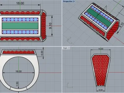 Signet ring model 1023 3D print model
