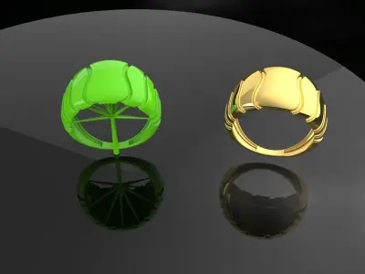 Simple but elegant rings 3D print model