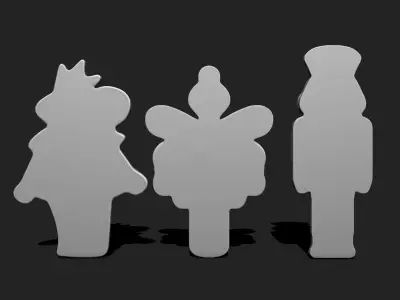 3D Printable Christmas - Nutcracker - Princess - Mouse King STL 3D print model