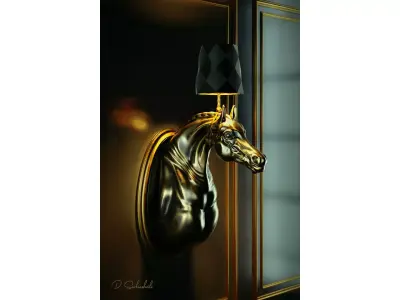 Wall Sconce Horse Lighting  3D model