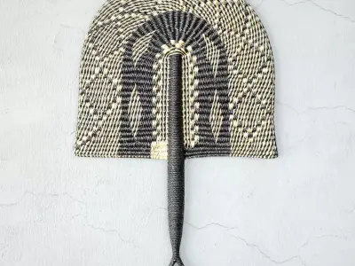 African Handwoven Fan 4 3D model