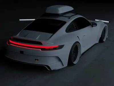 Porsche 911 GT3 Special edition Low-poly 3D model