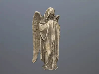 Angel Statue 1 Low-poly 3D model