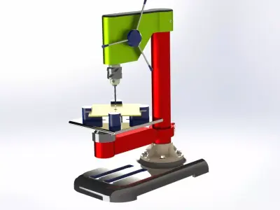Solidworks Column Drill Design 3D model