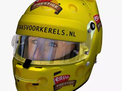 Tom Coronel Cheese helmet Low-poly 3D model