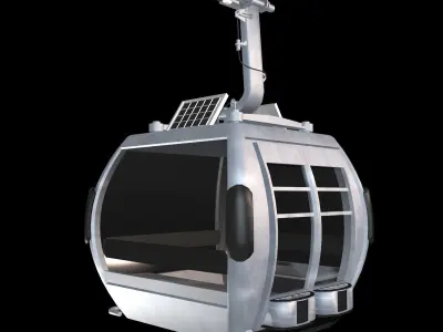 Ropeway Cabine Low-poly 3D model
