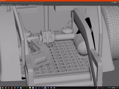 old survival vehicle 3D model
