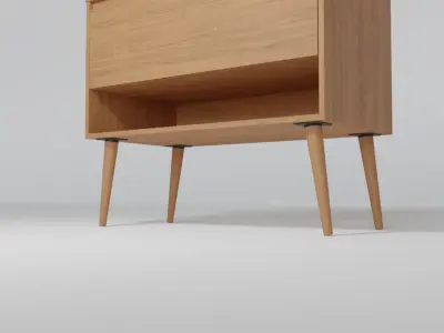 Bathroom cabinet with sink and faucet 3D model