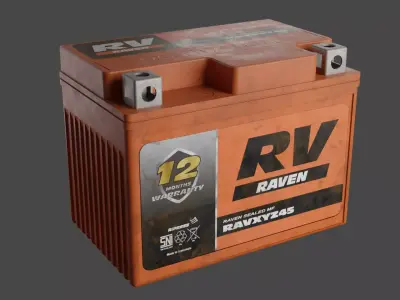 Motorcycle Battery Dust Low-poly 3D model