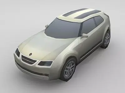 Saab 9-3X Low-poly 3D model