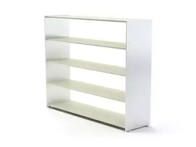 Wooden Book Shelf Aandres 3D model