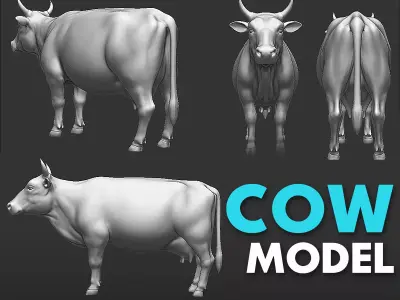 Farm Cow 3D model