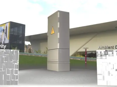 Electrical Distribution Cabinet 11 Low-poly 3D model