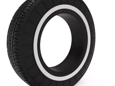 Whitewall Tire 1-24 - 1-25 Scale 3D print model
