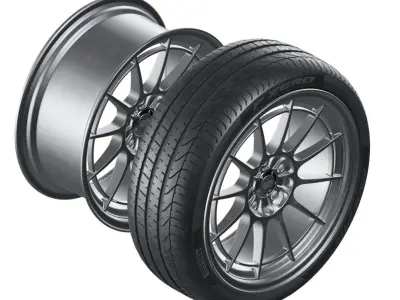Enkei NT03-M with Pirelli P-Zero Wheels 3D model