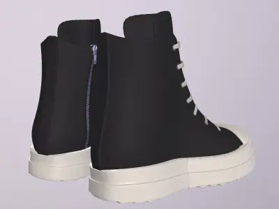 RICK OWENS RAMONES SHOES PBR Low-poly 3D model