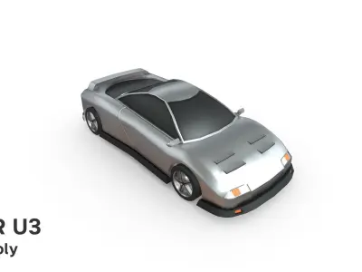 Car U3 Lowpoly Low-poly 3D model