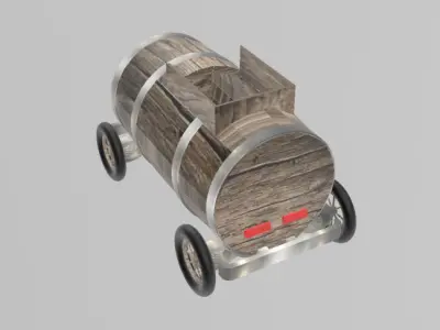 Soapbox barrel racing car 3D model
