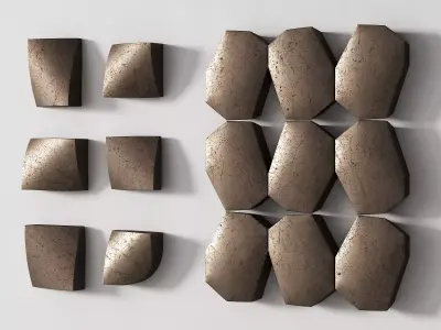 354 decorative wall art 20 minimal classic metal artwork 03 3D model