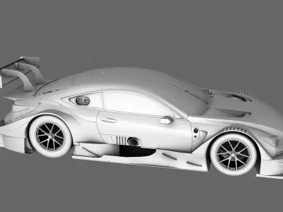 Lexus RC F GT500 Low-poly 3D model