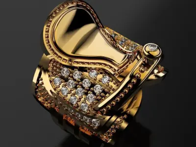 Horse Saddle Ring 3D print model