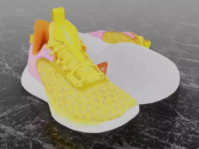 UNDER ARMOUR CURRY FLOW 9 3D SHOES Low-poly 3D model