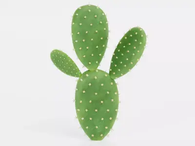 Opuntia Cactus Low-poly 3D model