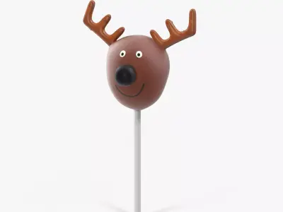 Cake Pop Deer Low-poly 3D model
