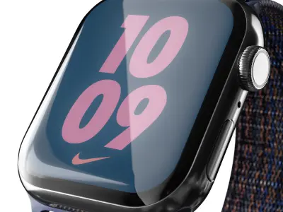 Apple Watch Series 9 Nike Sport Loop Game Royal 3D model