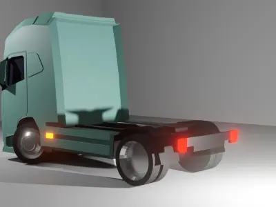 truck Wolvo Low-poly 3D model