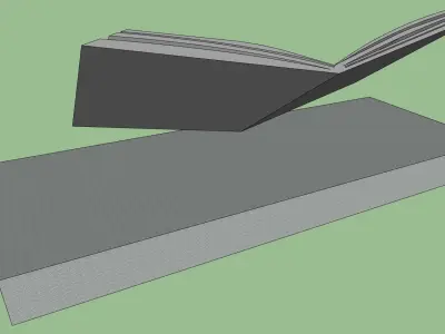 book sculpture sketchup model 3D model
