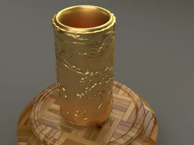 Chinese display stand with pencil holde 3D model