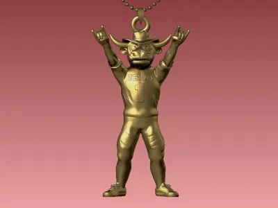 NCAA - Necklaces TEXAS LONGHORNS - Hanging Figurine - 3D print 3D print model