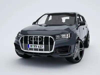  AudI Q7 TFSI 2020 Low-poly 3D model