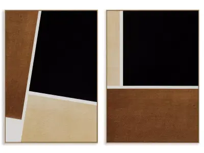 Abstract Painting Frame set 3D model 356