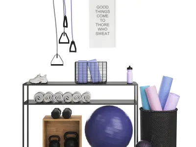 Home Fitness Set 3D model
