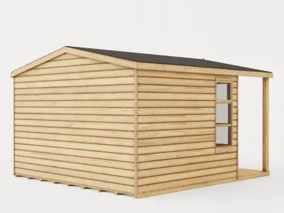 Chalet Summer House Low-poly 3D model