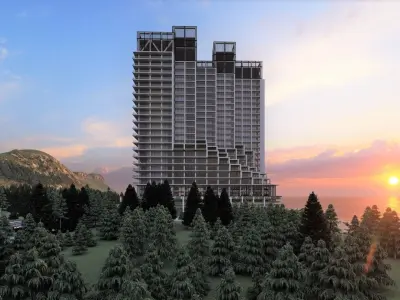 Mixed Use 27 Storey Building 3d Model 3D model