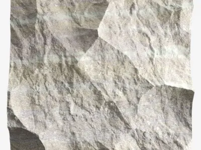 244-RockPanel piece of rock 3D model