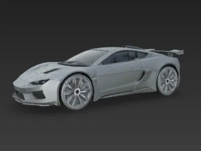 Modern Sports Car 3D Printable Sleek and Dynamic Car Model 3D print model