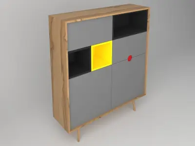  MODERN MINIMAL CABINET 3D model