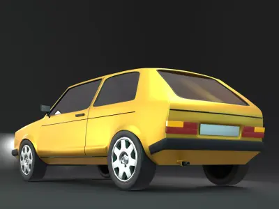 Volkswagen Golf1 - Low poly car Low-poly 3D model