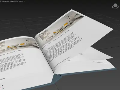 Animated Book with pages in the wind 3D model