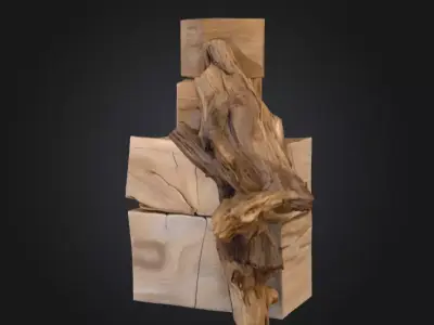 Fusion of Nature and Geometry Low-poly 3D model