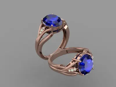 Verdant Grace Ring 3D print model